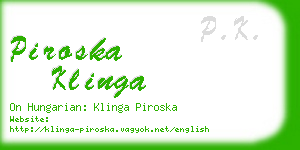 piroska klinga business card